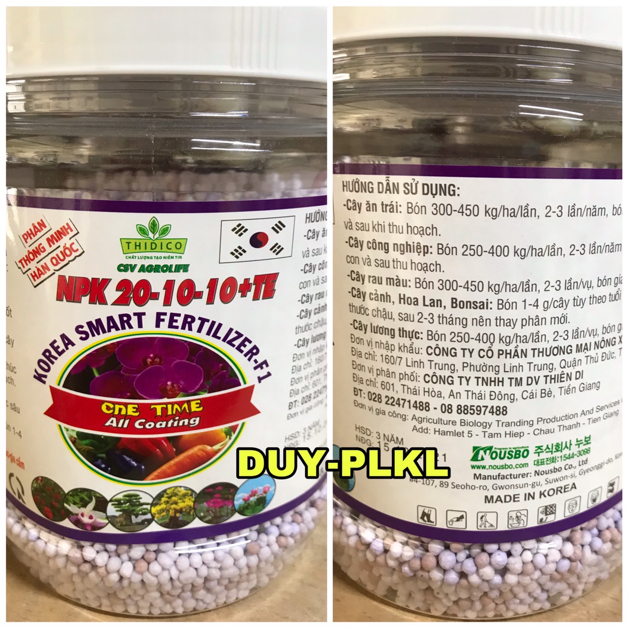 [HCM]1 Ký - Phân Tan Chậm Hàn Quốc : Npk 20-10-10 + Te Csv - Agrolife. phân tan chậm hàn quốc, phân npk chuyên dùng cho xương rồng, hoa lan.