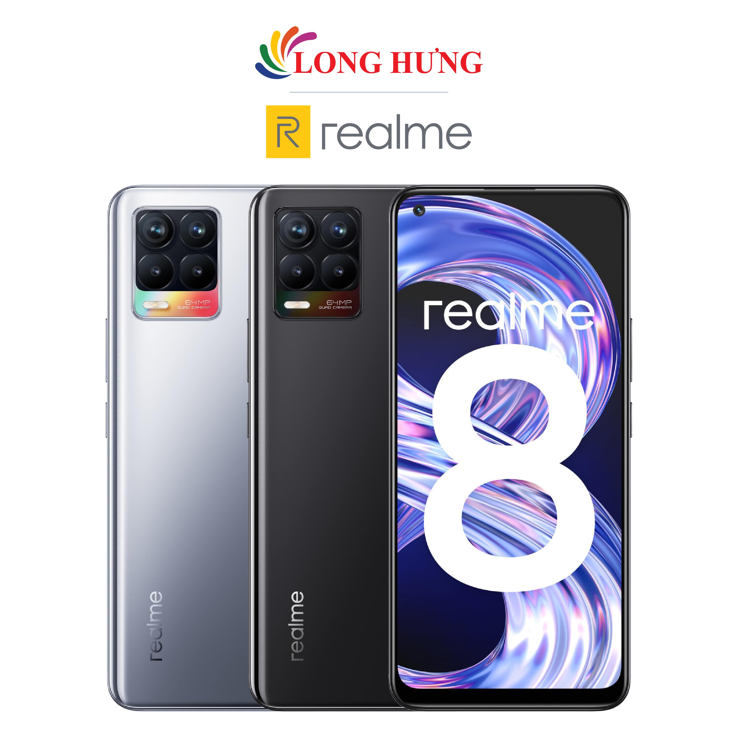 [Trả góp 0%] Điện thoại Realme 8 (8GB/128GB) - Hàng chính hãng - Màn hình 6.4inch AMOLED FHD+ bộ 4 Camera sau Pin 5000mAh