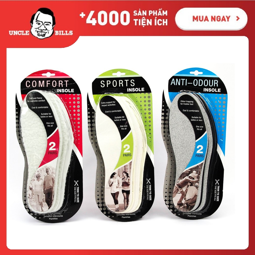 Miếng lót giày bộ 2 đôi uncle bills ag1259