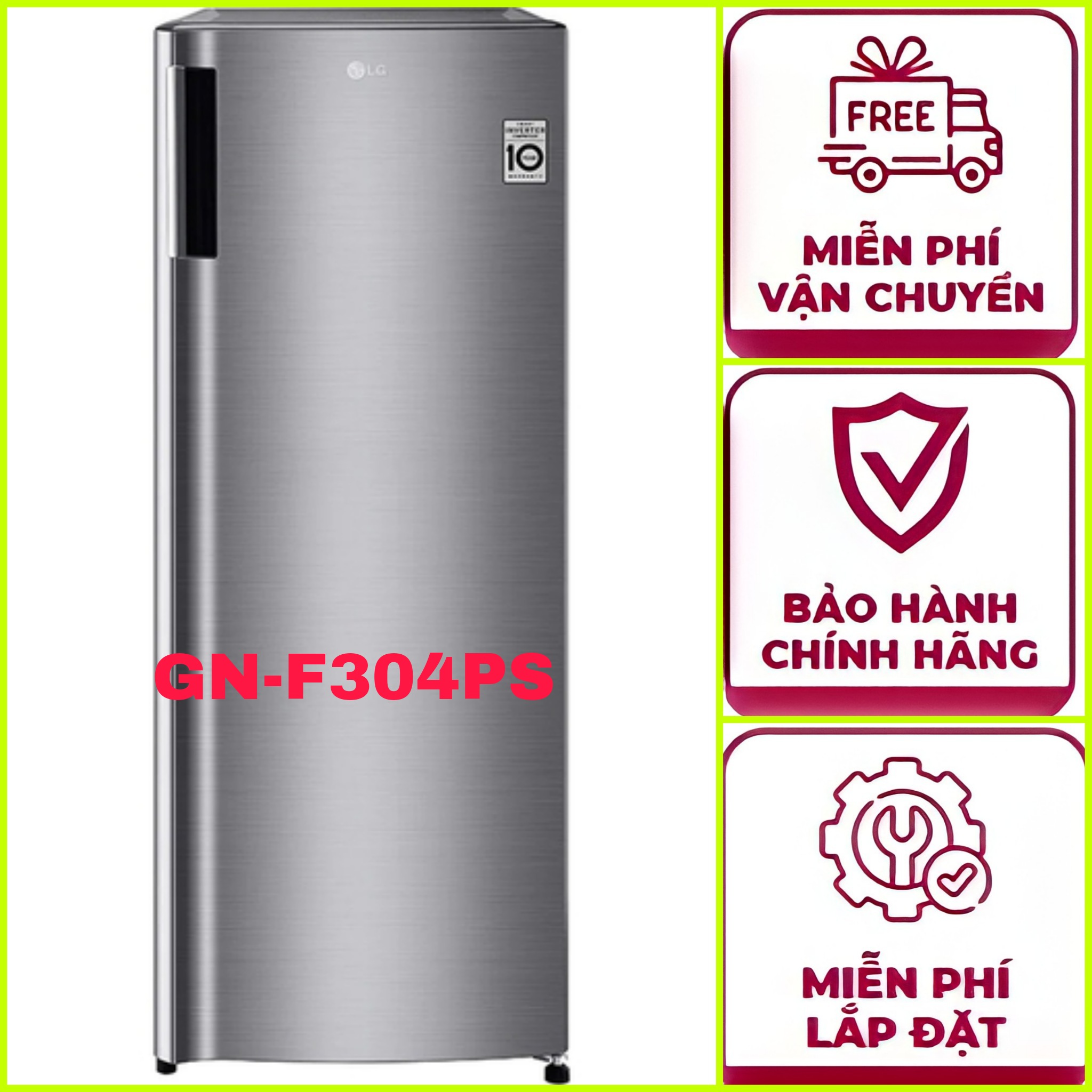 Tủ đông LG Inverter 165 lít GN-F304PS