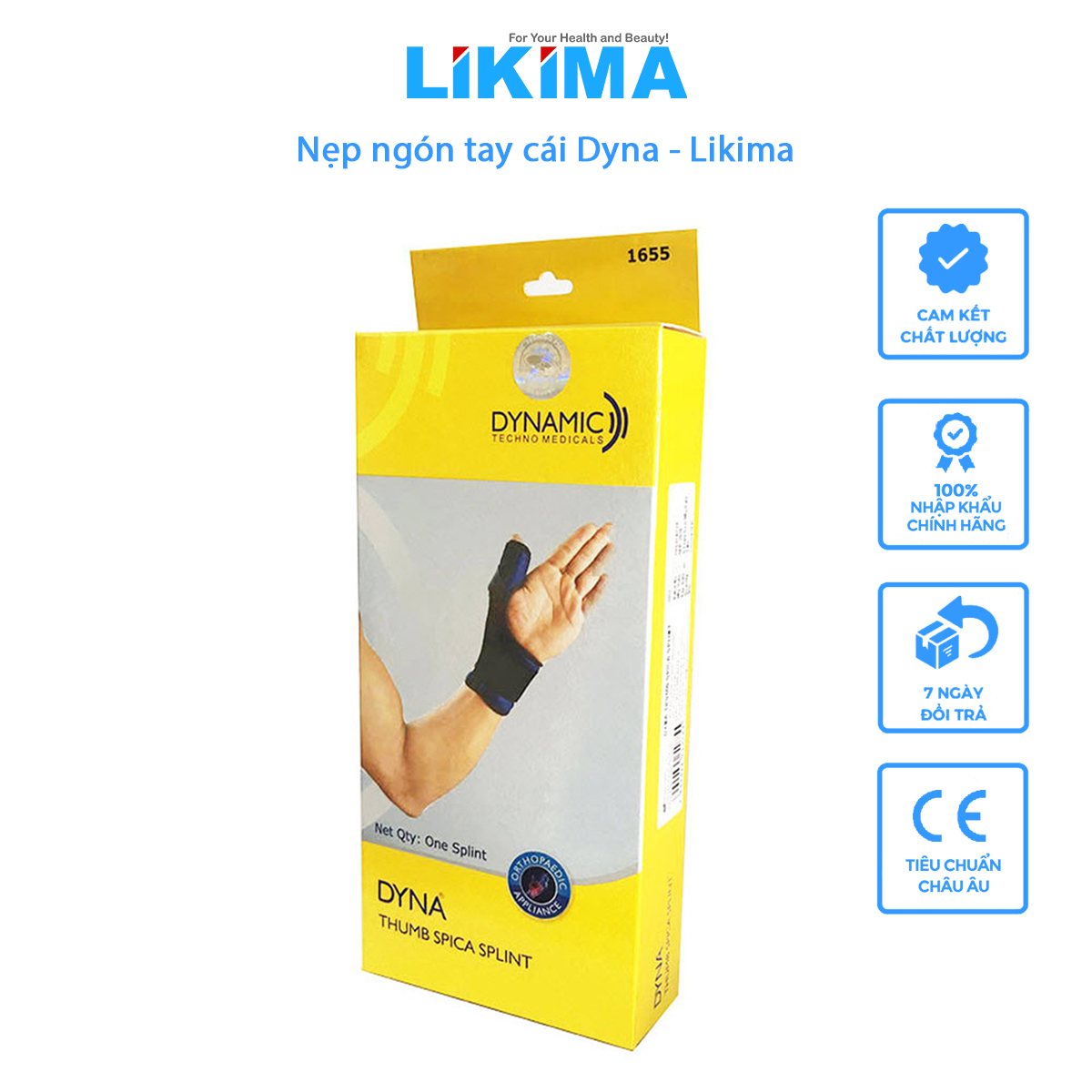 Nẹp ngón tay cái dyna – 1655-001 likima