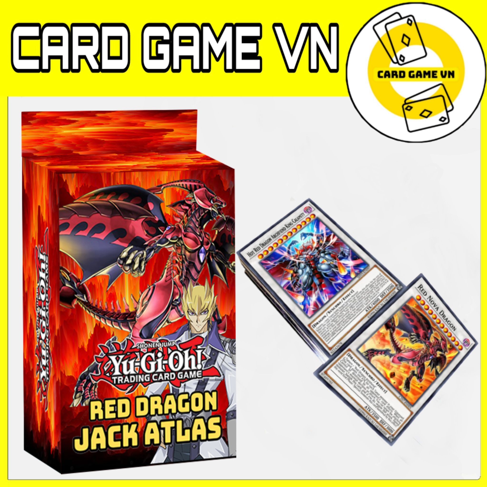 [BÀI IN] Bài YuGiOh - Hộp Thẻ Bài FullBox - Bộ 54 lá bài Red Dragon của Jack Atlas - Card Game VN