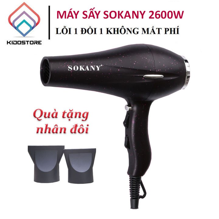 Máy sấy tóc, máy sấy tóc tạo kiểu chuyên nghiệp SOKANY 2600W, chất liệu nhựa bền chắc không bị chảy, dễ dàng tạo kiểu khi sử dụng - 2218