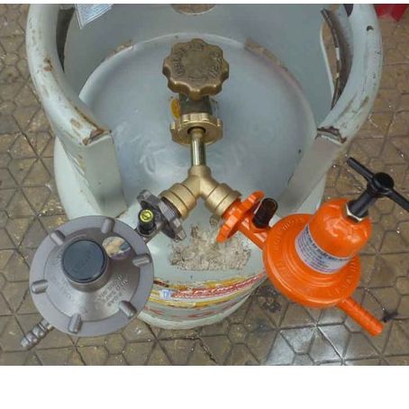 Van Chia Bình gas Dùng 2 Bếp 2 Van khác nhau chung 1 bình Gas - Y Chia 1 Bình Gas Ra 2 Nhánh Bếp