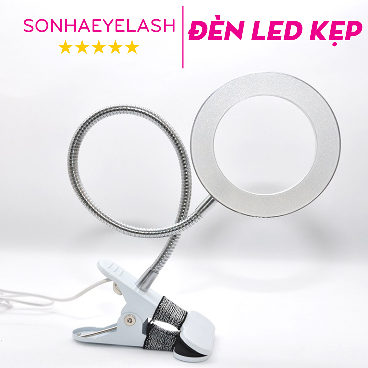 Đèn led mini kẹp bàn nối mi, đèn led kẹp bàn làm nail, đèn led kẹp bàn phun săm