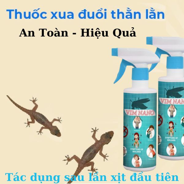 Xịt thằn lằn Vim nano Xua đuổi và diệt trừ mạnh mẽ các loại côn trùng Chai 500ml