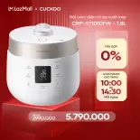 Nồi cơm điện tử áp suất kép Cuckoo 1.8L CRP-ST1010FW - Lòng nồi phủ men Xwall độc quyền - Bảng điều khiển thông minh - Nhiều chế độ nấu ăn - Sản xuất tại Hàn Quốc