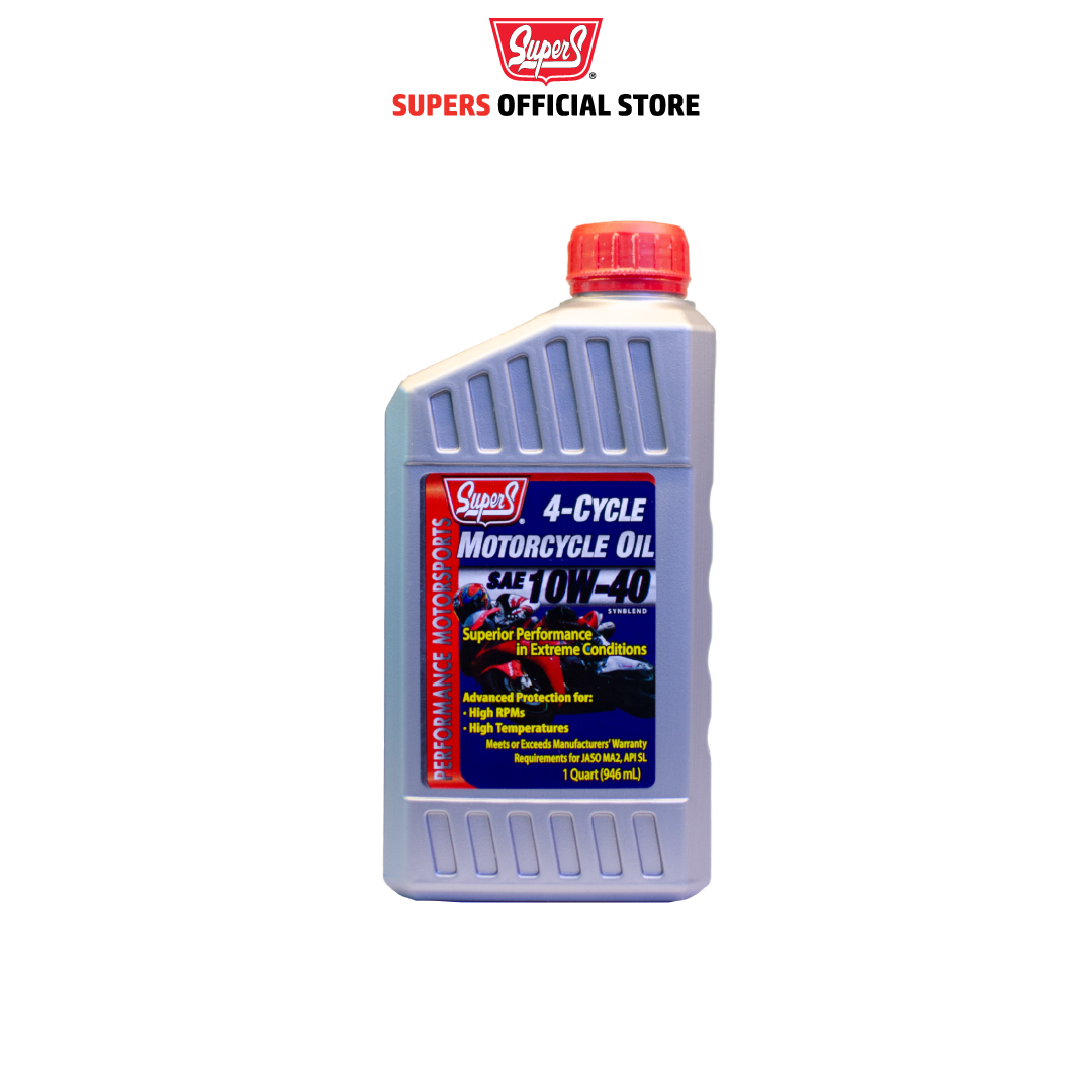 Dầu nhớt xe máy SUPERS 4-CYCLE MOTORCYCLE OIL 10W40 20W50 1QT 946ML