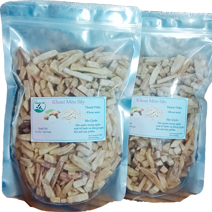 2kg khoai môn sấy 100% thành phần thiên nhiên, thơm ngọt, không hóa chất, phẩm màu, đảm bảo vệ sinh an toàn thực phẩm