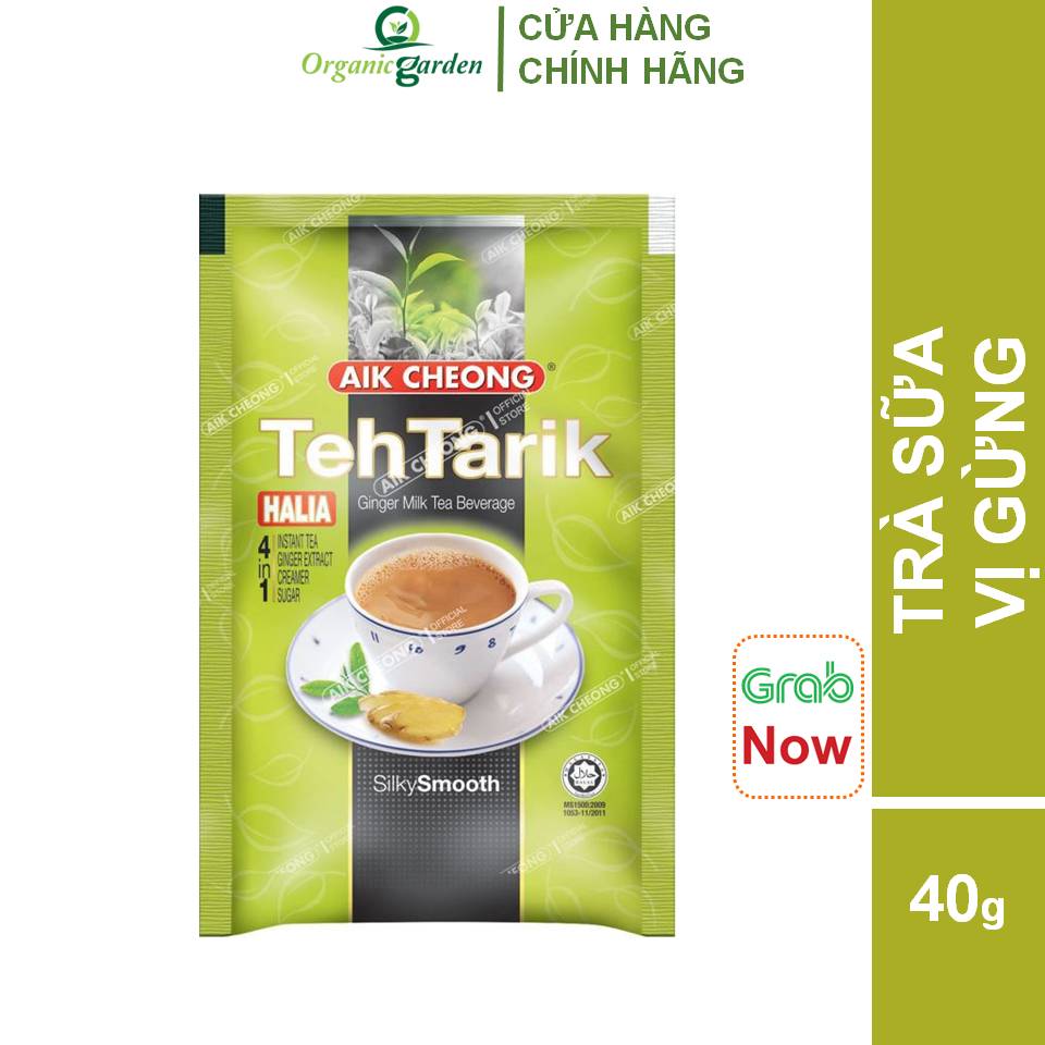 Tuýp trà sữa teh tarik aik cheong gói nhỏ tự pha malaysia vị gừng 40gr