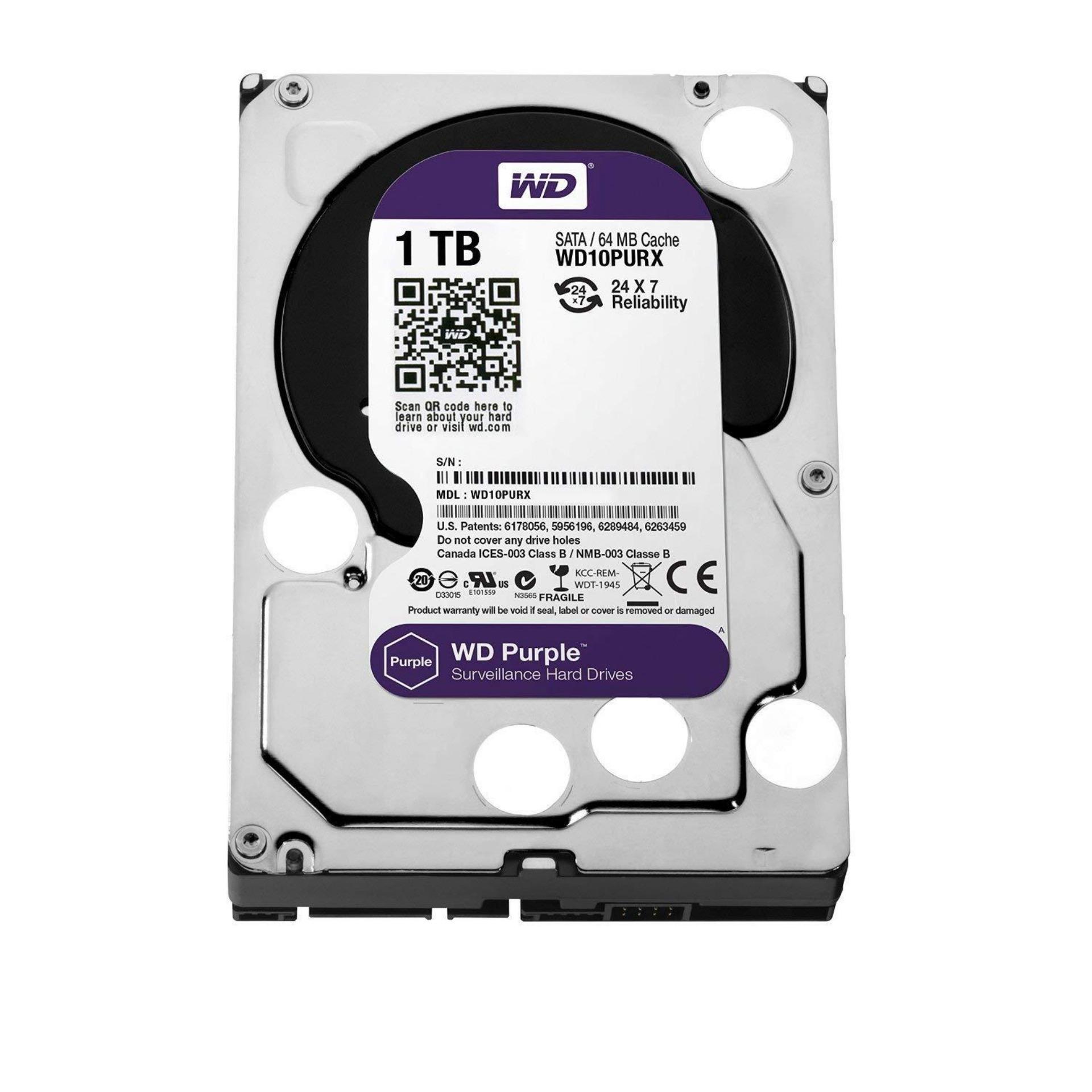 Ổ cứng chính hãng chuyên dùng cho camera wd tím 1tb 2tb 4tb 6tb - bảo hành 2 năm