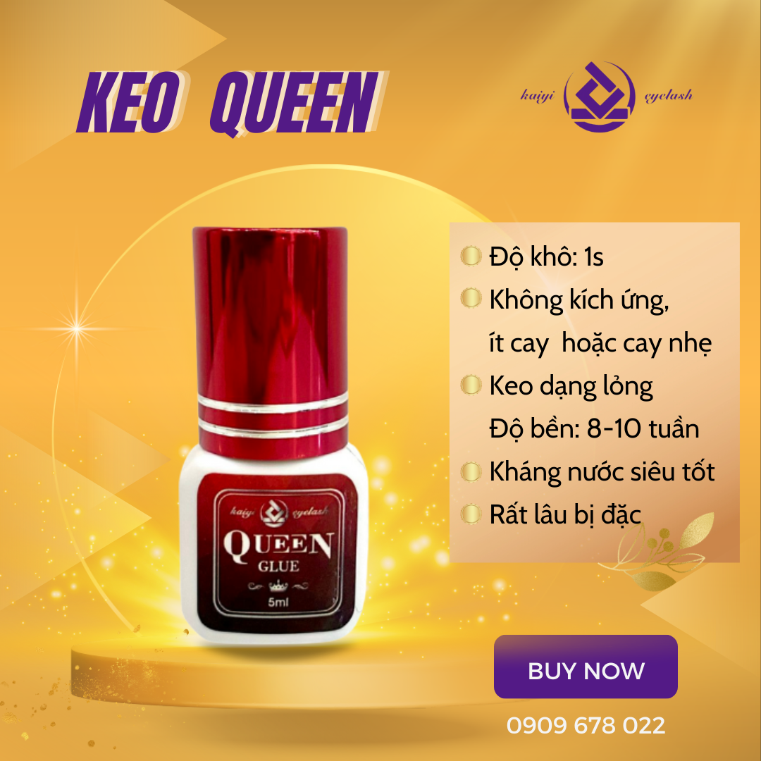 Keo nối mi hiệu Kaiyi Queen, nhập khẩu từ Đài Loan, Keo dính lâu