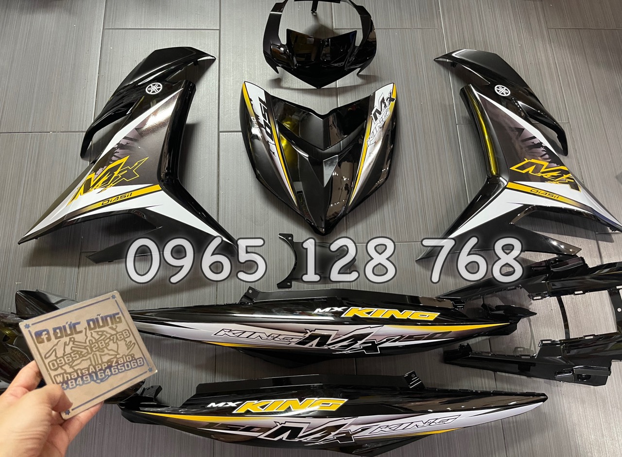 Dàn áo ex 150 đen bóng tem mx king
