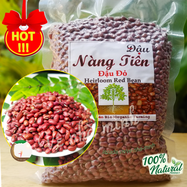 Đậu đỏ thuần chủng hữu cơ tự nhiên 100% 300g-500g dùng nấu chè làm giá đậu làm bánh & sữa...