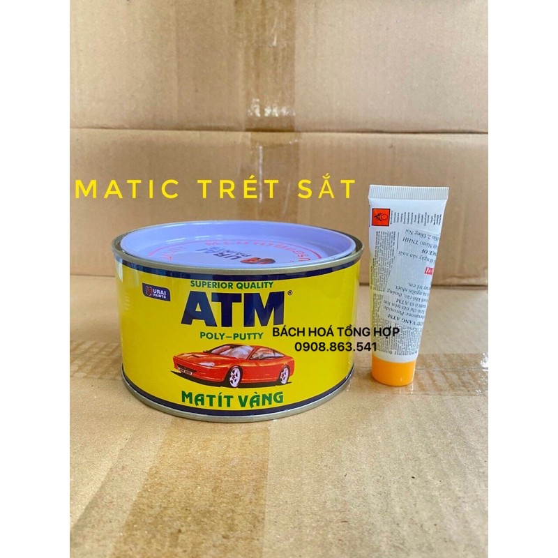 Ma tít trét sắt atm-bột trét đa năng matit vàng