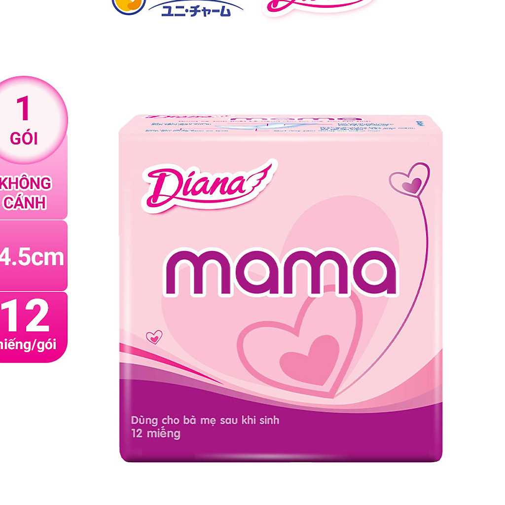 HÀNG CTY Băng vệ sinh Diana MAMA cho mẹ sau sinh 12 miếng gói