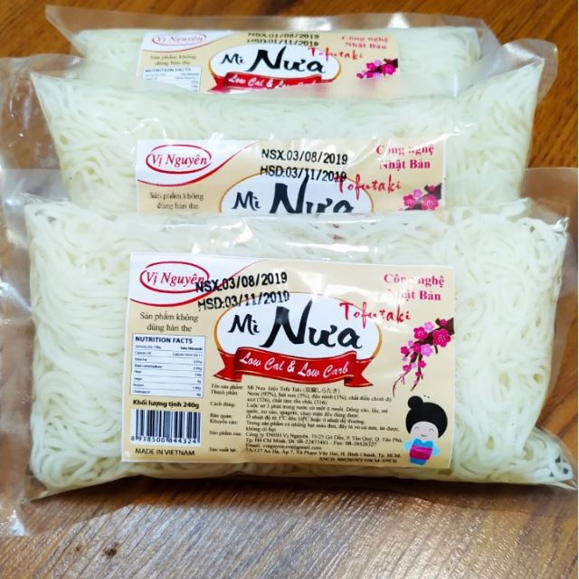 Combo 10 gói mì nưa ăn kiêng Keto, das, lowcarb