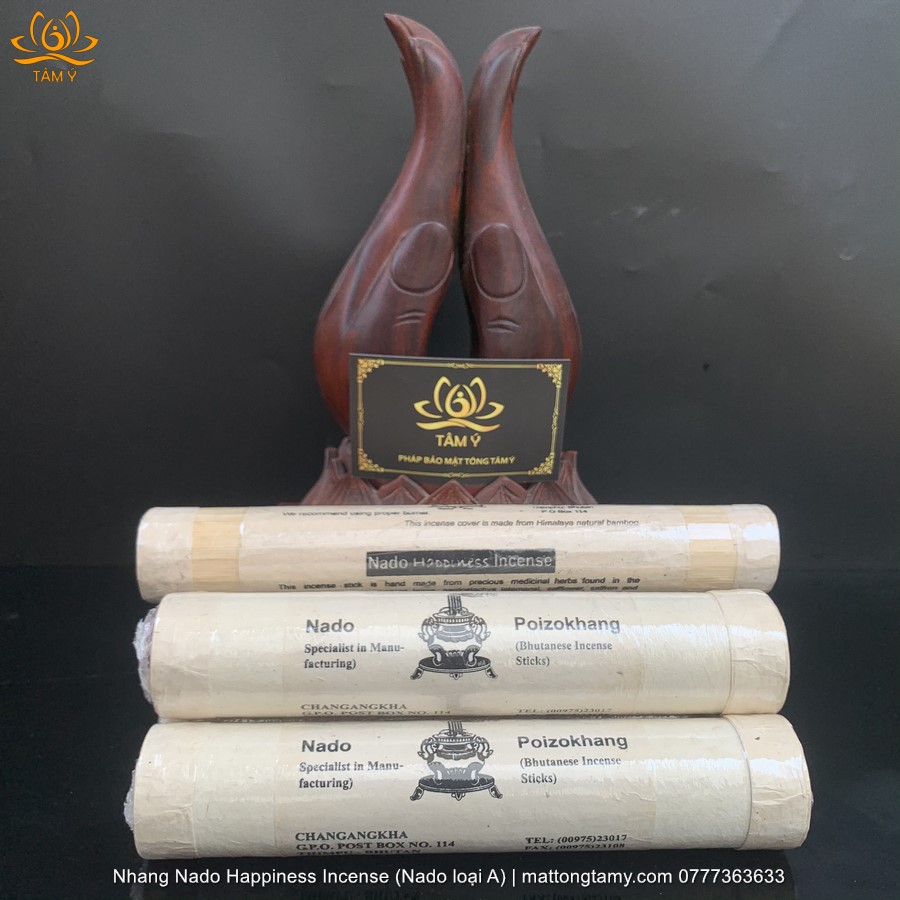 Nhang Nado Happiness Incense (Nado loại A) Đựng Trong Hộp Ống Tre Và Nhang Bhutan Nado Poizokhang Specialist Đặc Biệt