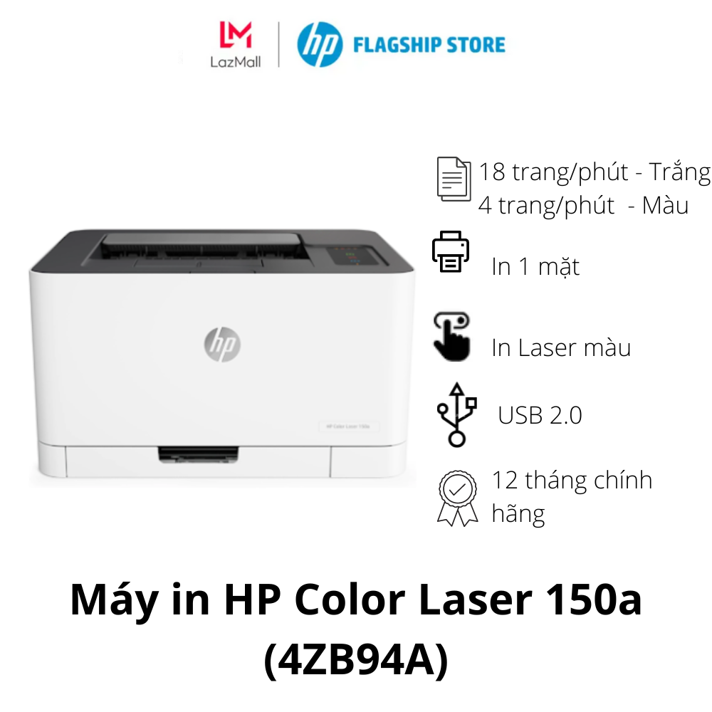 Máy in màu hp color laser 150a, 1y wty-4zb94a – hàng chính hãng