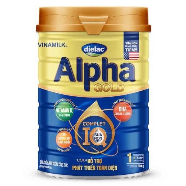 Sữa bột dielac alpha gold iq 1 800g
