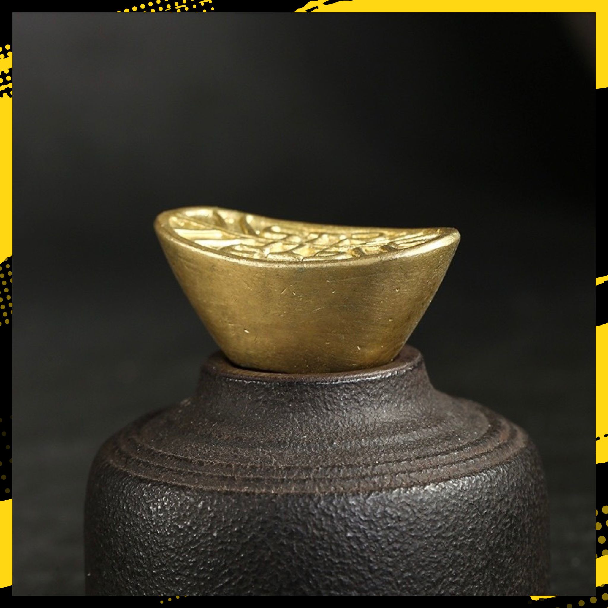 Tượng Nhỏ Bằng Đồng Hình Thỏi Đồng Nguyên Khối (Kích Thước: 1.8 x 4.1cm)