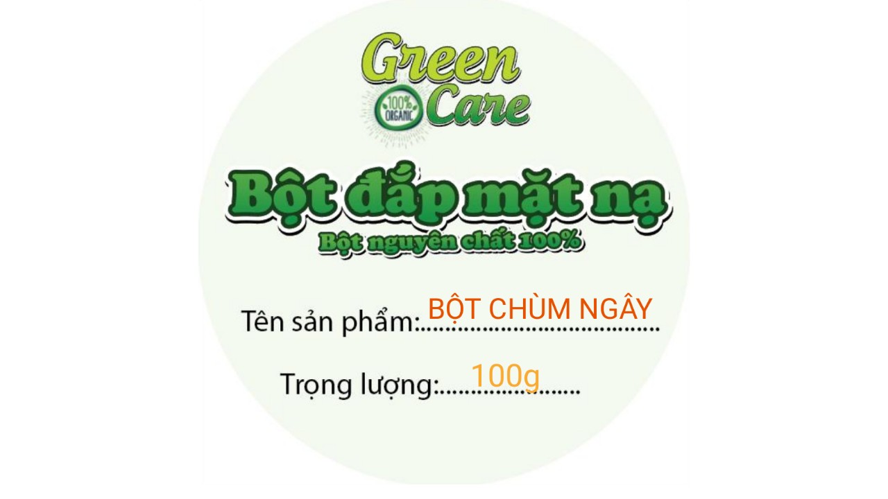 Bột chùm ngây 100g dưỡng da, đắp mặt nạ, thiên nhiên 100%