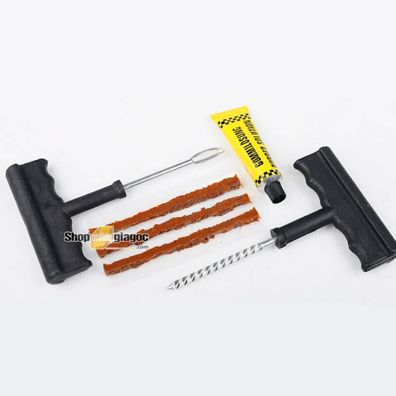 Bộ Dụng Cụ Vá Lốp Không Săm Cho Ô Tô, Xe Máy