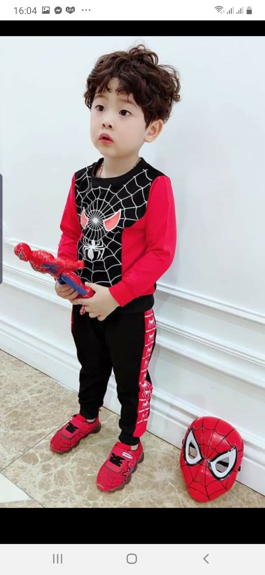 Bộ đồ siêu nhân nhện dài tay cho bé