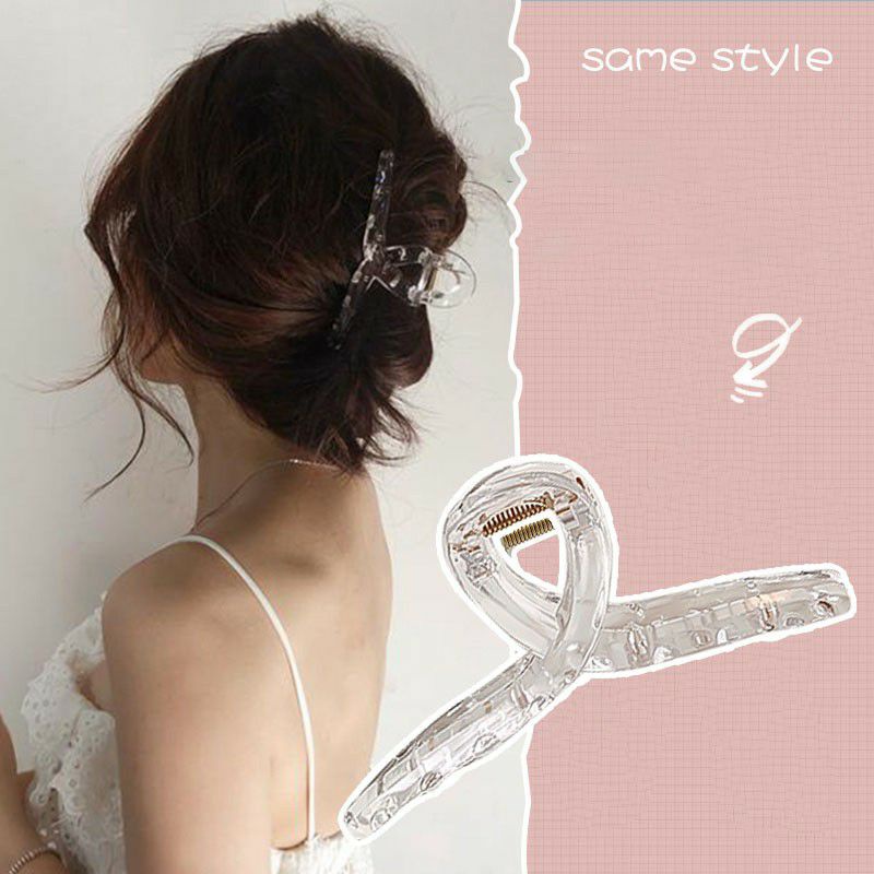 Kẹp Càng Cua Cua Cỡ Lớn Nhựa Acrylic Trong Suốt Phong Cách Hàn Quốc Trẻ Trung, Thanh Lịch