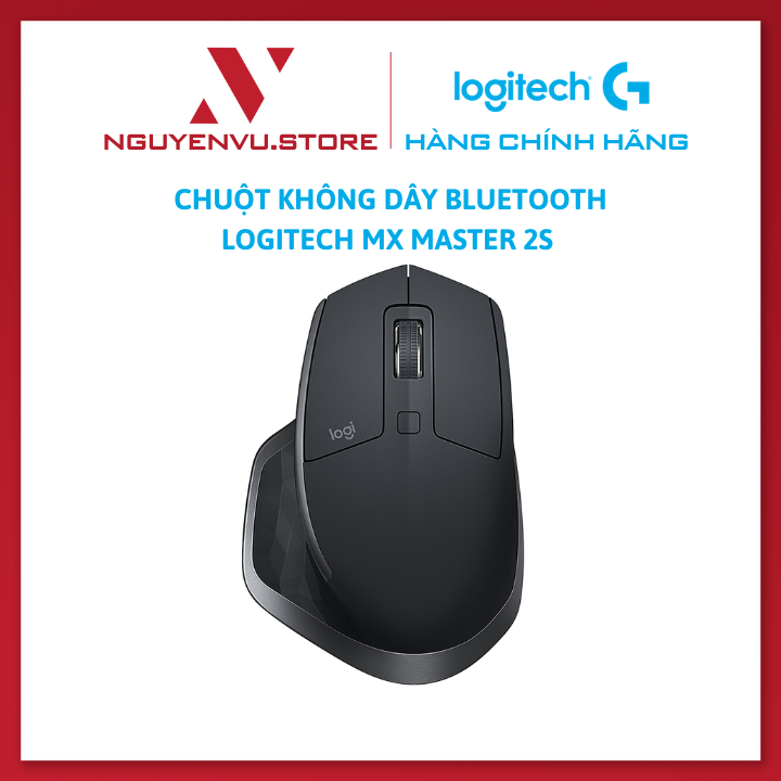 Chuột không dây Bluetooth Logitech MX Master 2s - form to, dùng mọi bề mặt, con lăn Hyperfast, sạc nhanh USB-A, phù hợp Mac/ Laptop - Hàng chính hãng