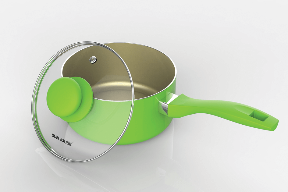 Nồi quấy bột hợp kim nhôm đáy từ 16 cm SUNHOUSE SMP15116 - Quánh nhôm chống dính đáy từ 16cm Sunhouse SMP15116