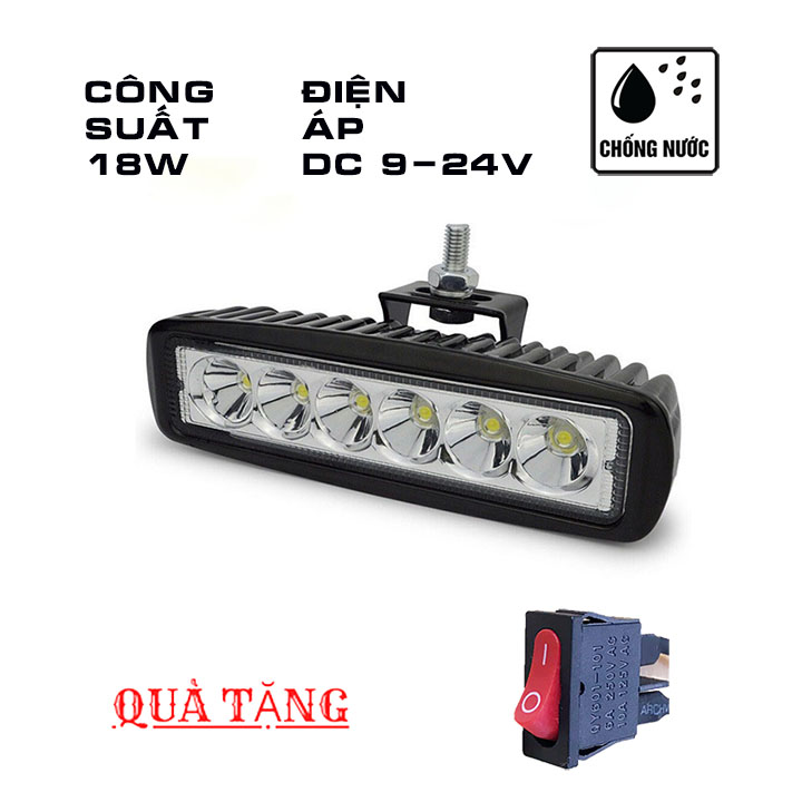 Đèn trợ sáng C6 6 bóng led siêu sáng dùng làm đèn gầm đèn hắt sáng