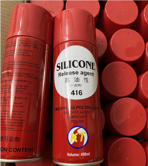 Chai xịt bôi trơn silicon release agent 416 450ml - dầu tách khuôn tạo hình nhựa cao su chống dính