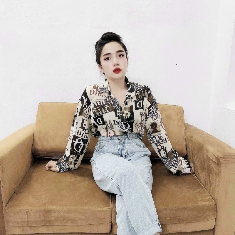 Áo sơ mi nữ tay dài free size 60kg, Áo somi nữ Kiểu Hàn quốc đẹp 2021 Màu Trắng SM13