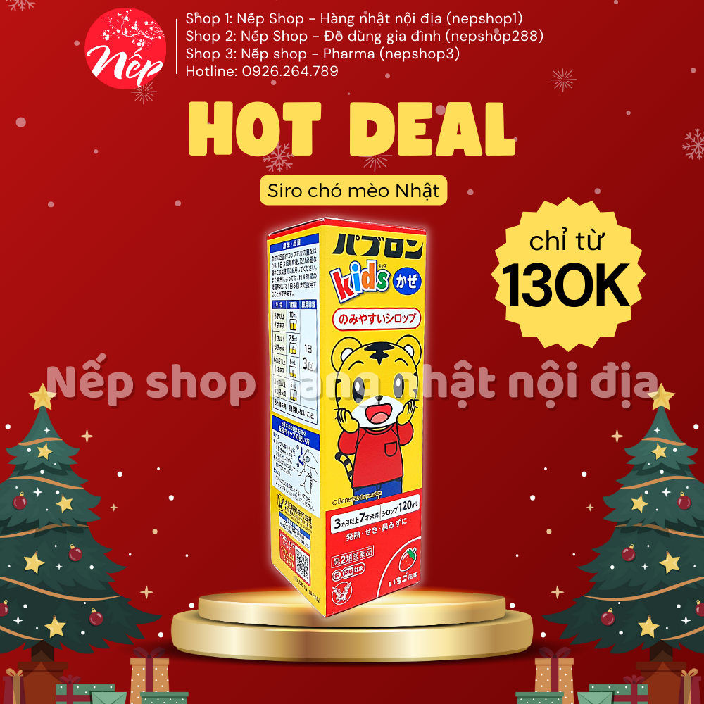 Siro S siro chó mèo an toàn cho bé 120ml Nhật Bản