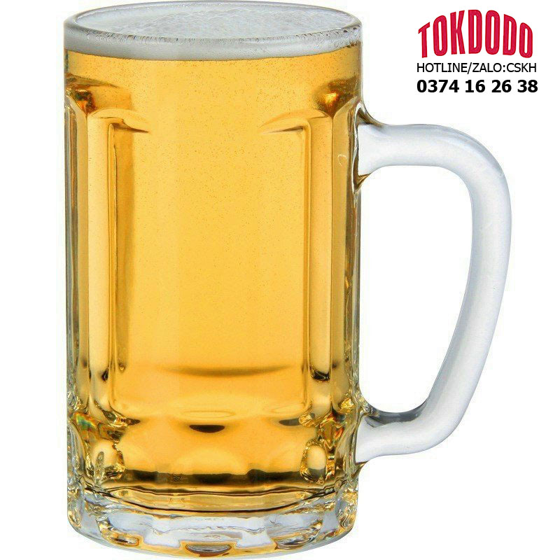 Combo 6 ly thủy tinh có quai cầm 410ml tokdodo-zb18 chuyên làm ly uống bia