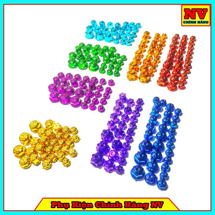 Nắp chụp ốc trang trí xe máy nhiều màu