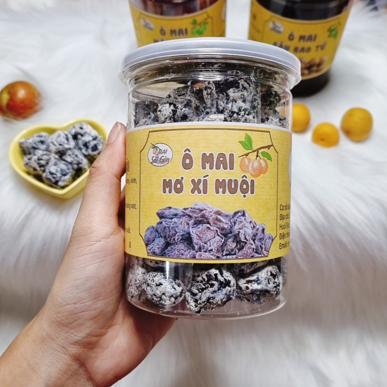 Xí muội mơ vị đặc biệt đóng hộp 250gr - 400gr đặc sản ô mai sài gòn