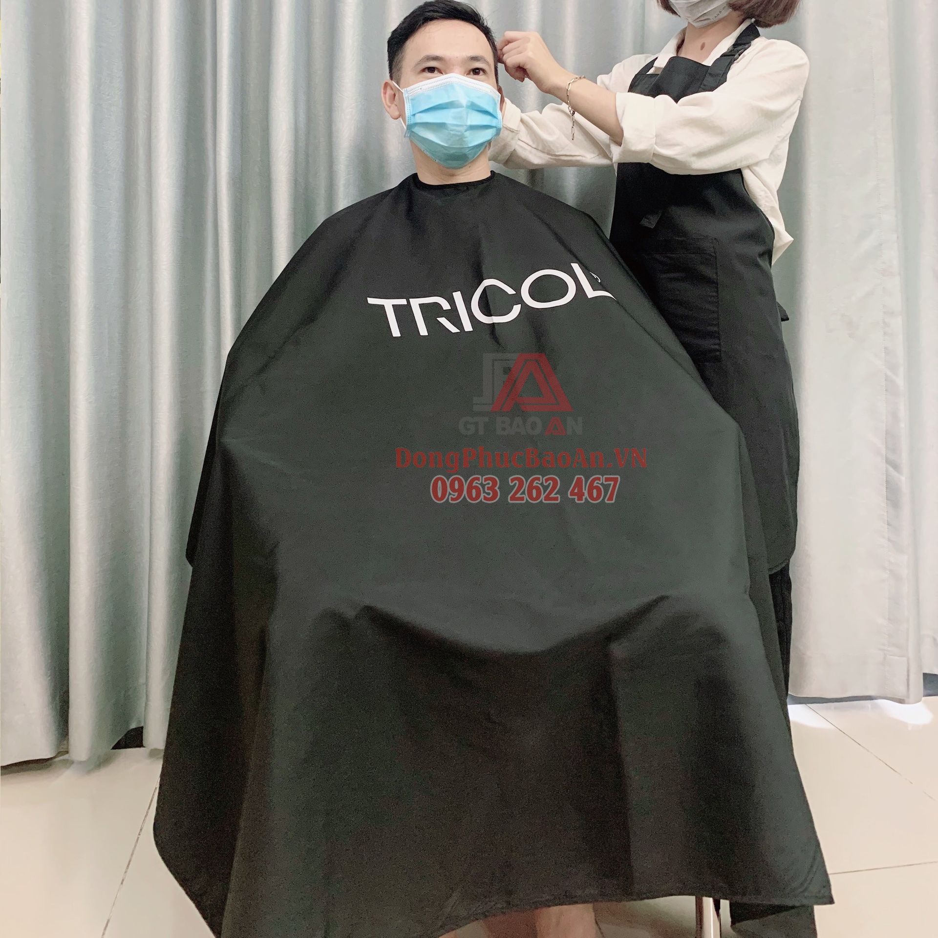 Áo choàng cắt tóc tiện lợi chống nước trơn barber Áo choàng nam nữ chuyên nghiệp