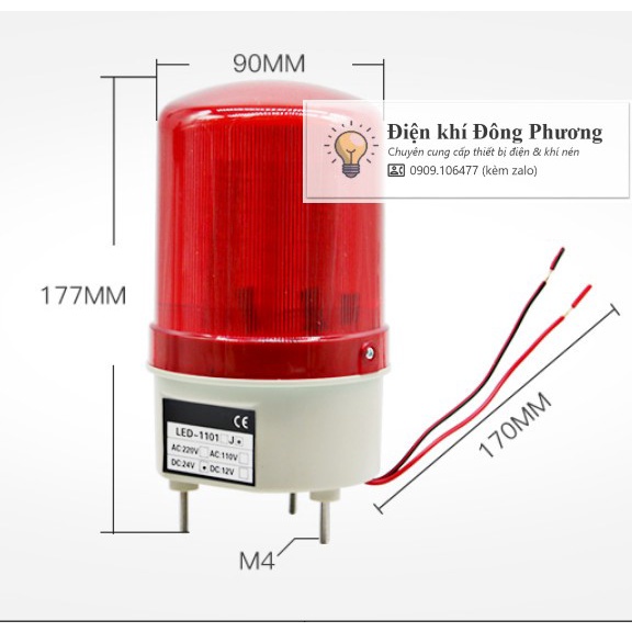 Đèn cảnh báo công trình thi công, đèn led xoay cảnh báo tín hiệu LTE-1101 sử dụng điện 220V
