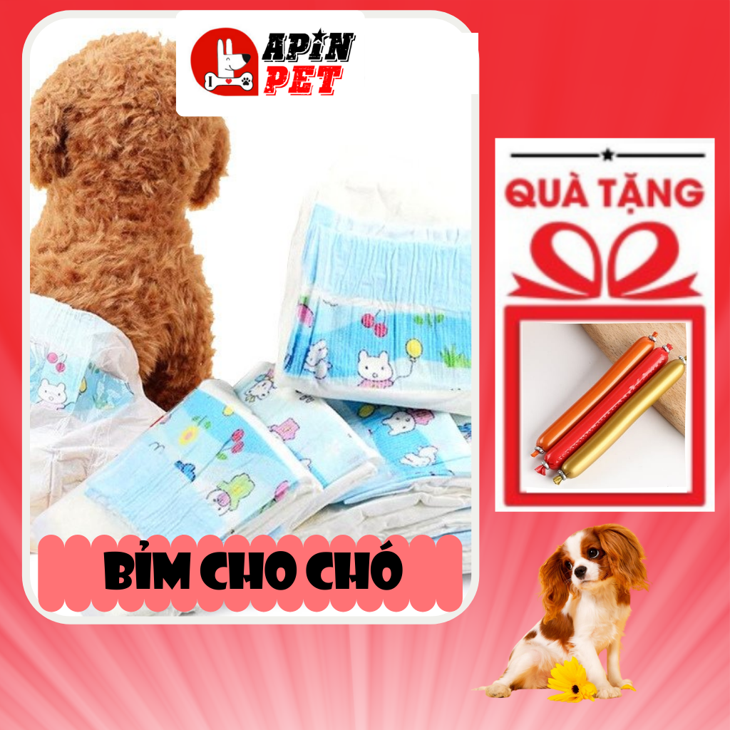 Bỉm cho chó đực cái,thấm hút nhanh,thoáng mát,Size XS,S,M,L,XL