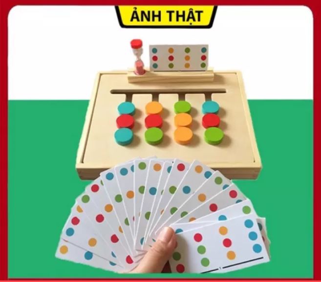 [BẢO HÀNH 12 THÁNG] Đồ Chơi Tư Duy Trí Tuệ (Matching hình - màu sắc 2 trong 1 ) Bằng Gỗ Cho Bé Bộ Dịch Chuyển Trùng Khớp Theo Chủ Đề MonShop