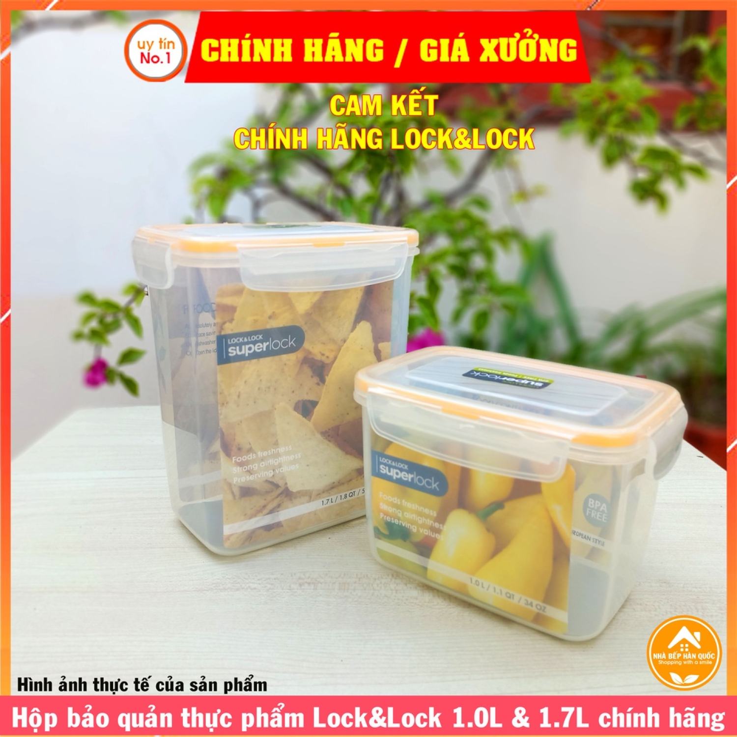 Hộp đựng thực phẩm lock&lock chính hãng slp111 1.0l & slp112 1.7l
