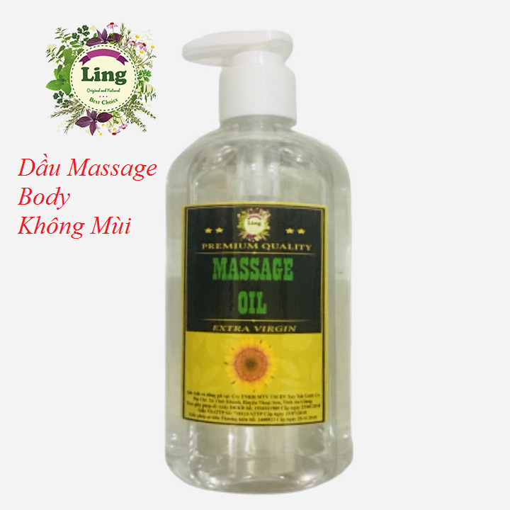 Dầu Massage Body Hướng Dương Không Mùi Thiên nhiên 100% 500ml-1000ml - Mềm mịn da