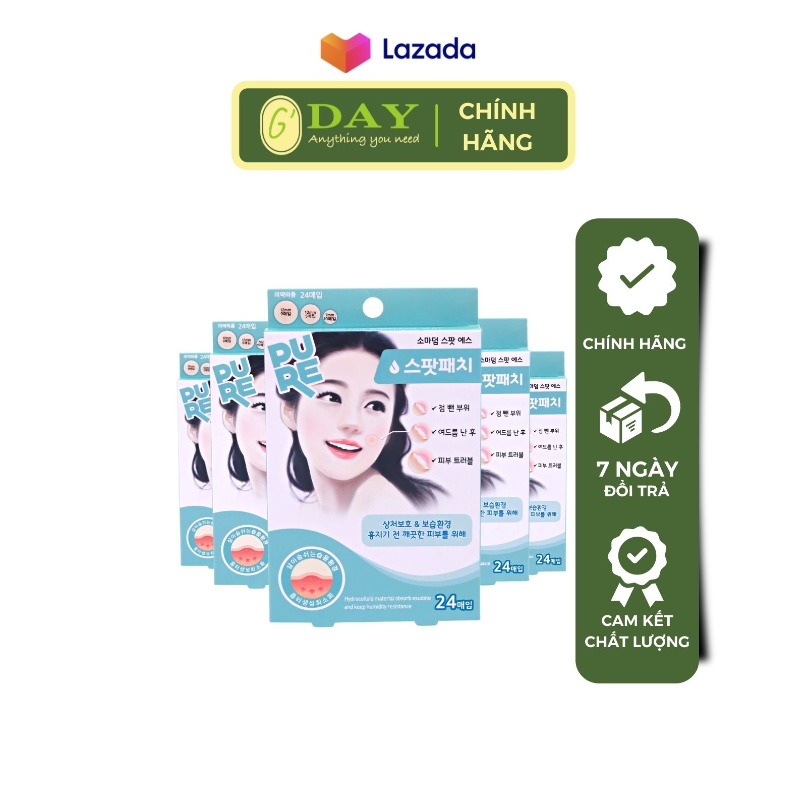 Combo 5 miếng dán mụn Somaderm Spot 24pcs