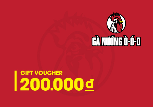 [Hồ Chí Minh] Phiếu quà tặng Gà Nướng Ò Ó O 200K