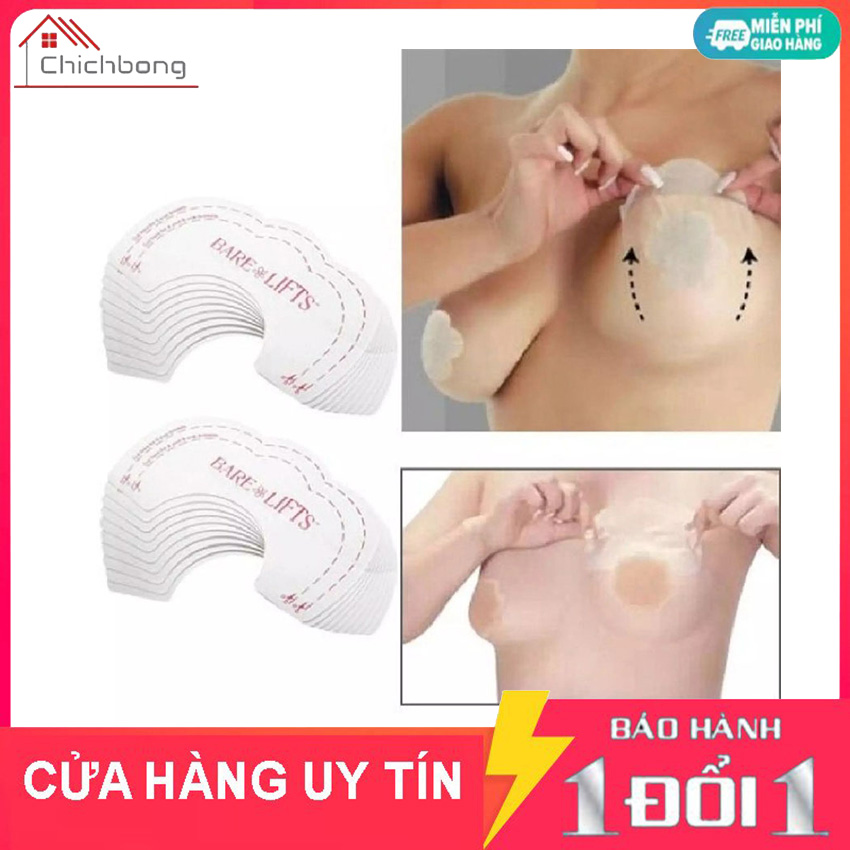 Set 10 miếng dán nâng ngực trong suốt tiện dụng dành cho nữ