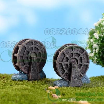 Cối xay nước - Mô hình trang trí bể cá hồ cá. trang trí tiểu cảnh sân vườn terrarium