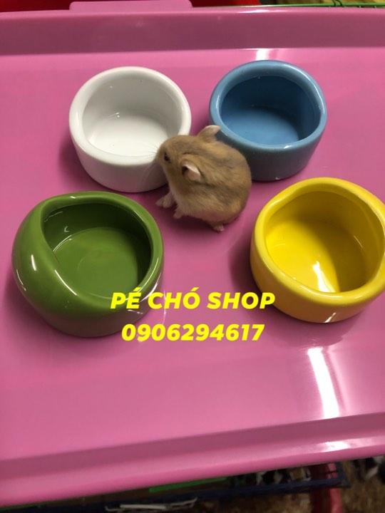 [HCM]Chén SỨ nguyên chất mái vòm đựng thức ăn cho hamstersóc...