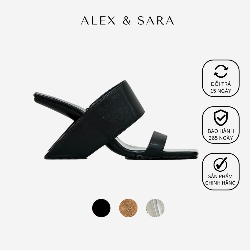 Guốc cao gót nữ, thiết kế dáng chữ X Kiera Mule gót cao 7cm cá tính, nổi bật ALEX & SARA | AL27